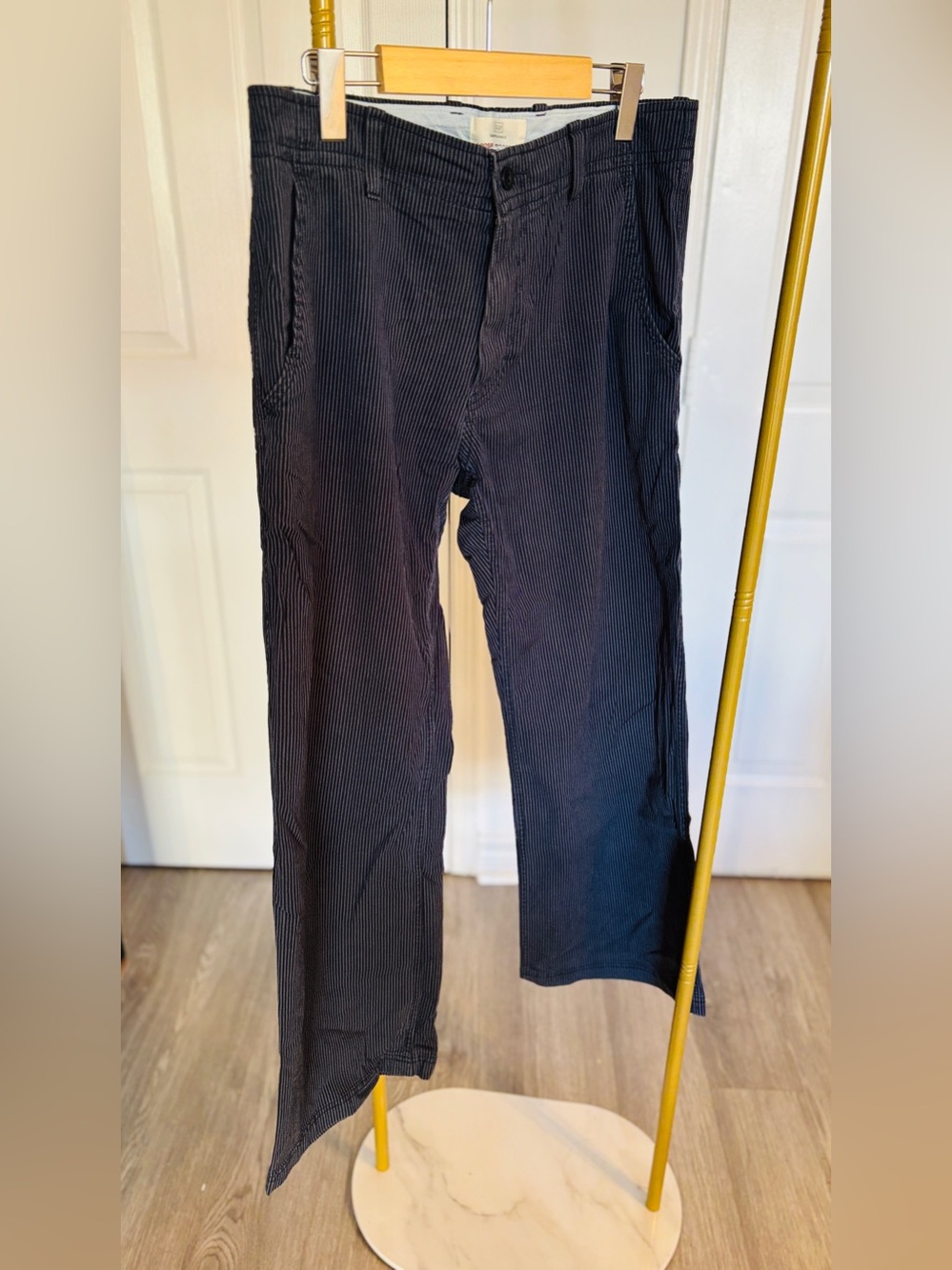GAP Men's Navy Corduroy Straight-Leg Pants